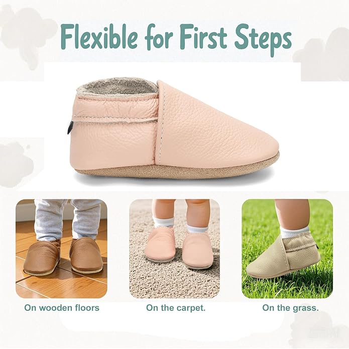 Genuine Leather Baby Booties Soft Sole Toddler Walking Shoes - Image 5