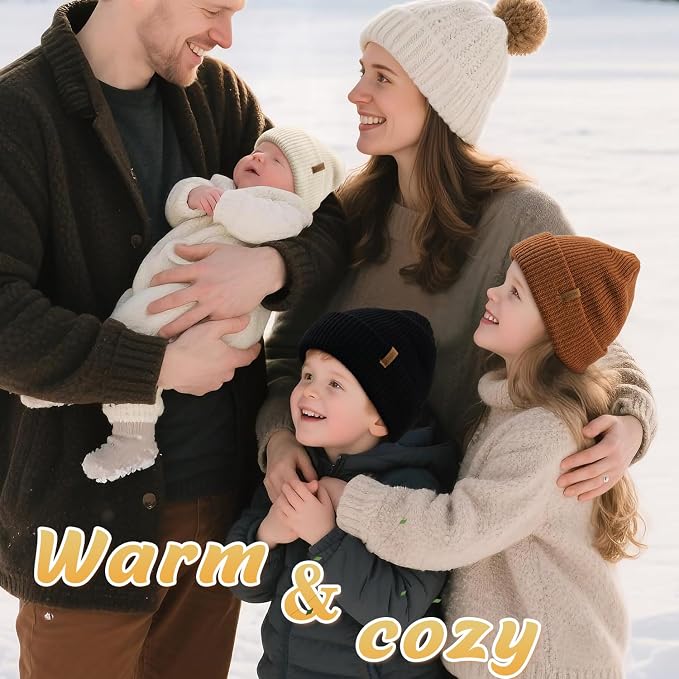 DANMY Infant Toddler Beanie Kint Hat Baby Boys Girls Beanies Kids Winter Hats - Image 2