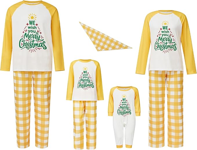 Awoscut Family Christmas Pajamas Matching Pajamas for Family, Xmas PJs Sets Holiday Sleepwear