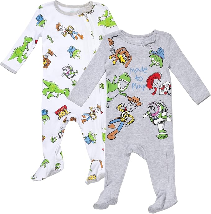 Disney Baby Boys' 2-Pack Footed One-Piece Sleep N' Play Newborn to Infant by Disney
