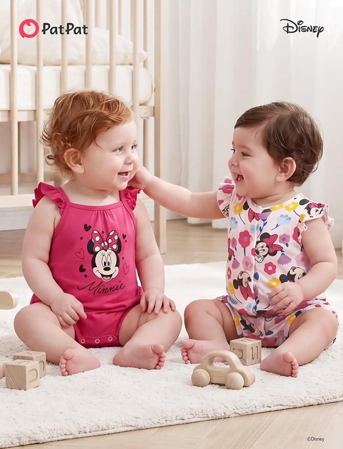 Disney Baby Girls Viscose Made from Bamboo 2 Packs Breathable Bodysuit - Image 7
