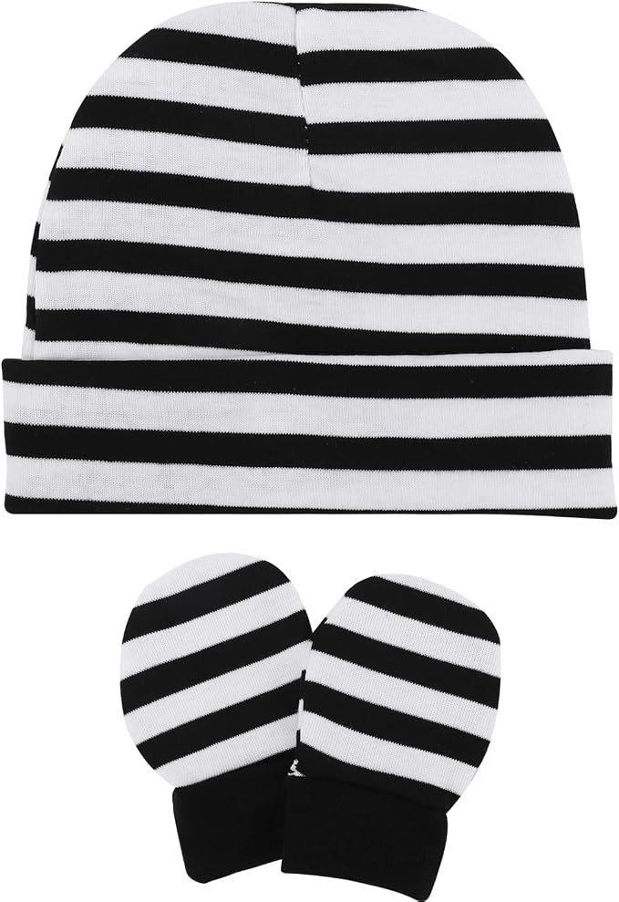 Newborn Baby Hats and Mittens Set Infant Beanie Cap Toddler Gloves Newborn - Image 5