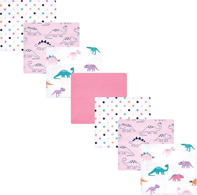 Hudson Baby Unisex Baby Cotton Flannel Receiving Blankets Bundle, CuteASaurus by HudsonBaby