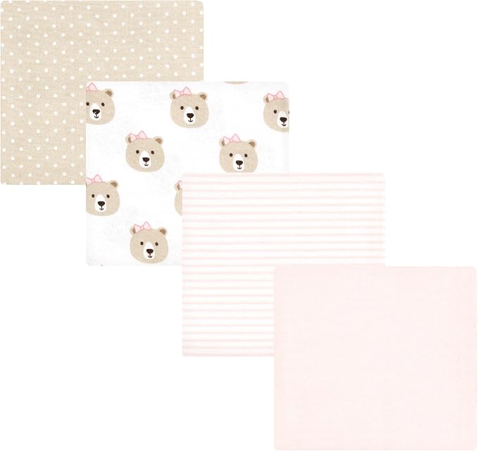Luvable Friends Little Treasure Flannel Receiving Blankets 4pk by Luvable+Friends