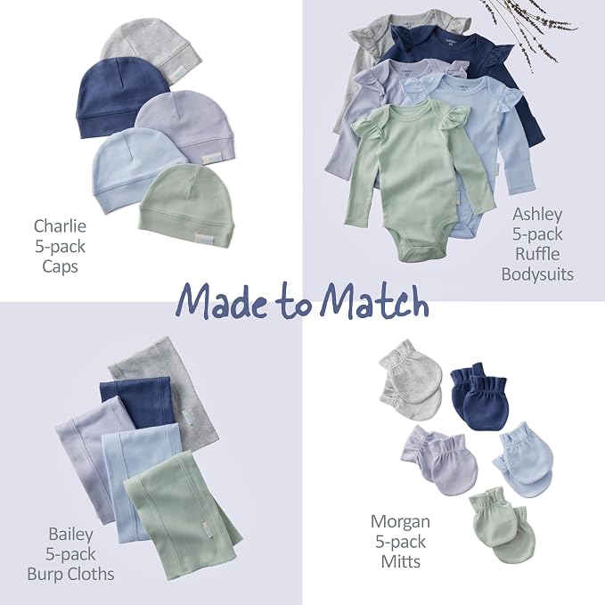 Butterblu Morgan 5-Pack Mitts 100% Cotton No Scratch Mitten Gloves | GOTS - Image 4