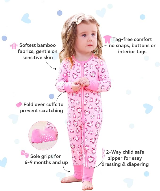 babee Reshinee Viscose derived from bamboo Baby Pajamas Convertible Footie - Image 2