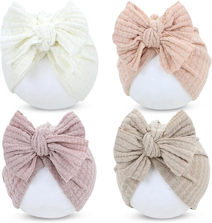 Cinaci 4 Pieces Baby Girls Turban Hats by Cinaci