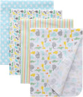 Gina Era Flannel Receiving Blankets, Baby Swaddle Blankets 100% Cotton 4 Pcs by GinaEra
