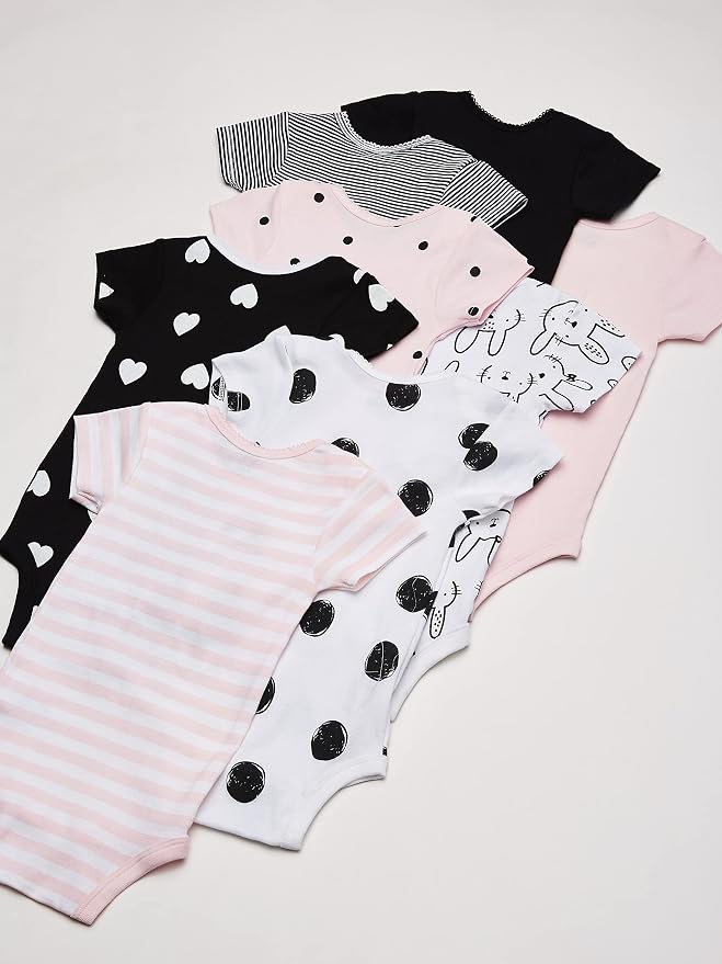 Gerber Baby Girls' 8-pack Short Sleeve Onesies Bodysuits - Image 6