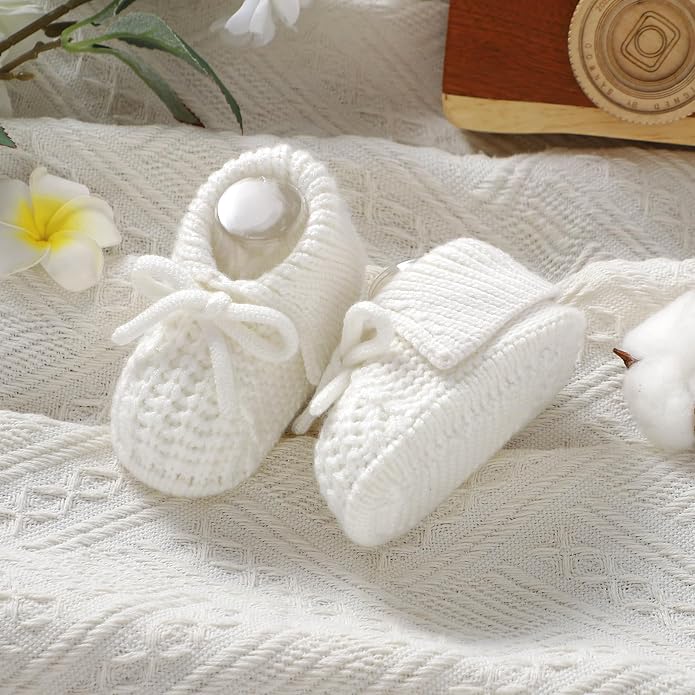 Baby Booties Newborn Boys Girls First Walkers Knit Infant Sock Shoes - Image 3