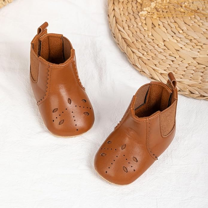 Meckior Baby Girls Cowboy Tassel Boots Side Zipper Moccasins Soft Bottom - Image 2