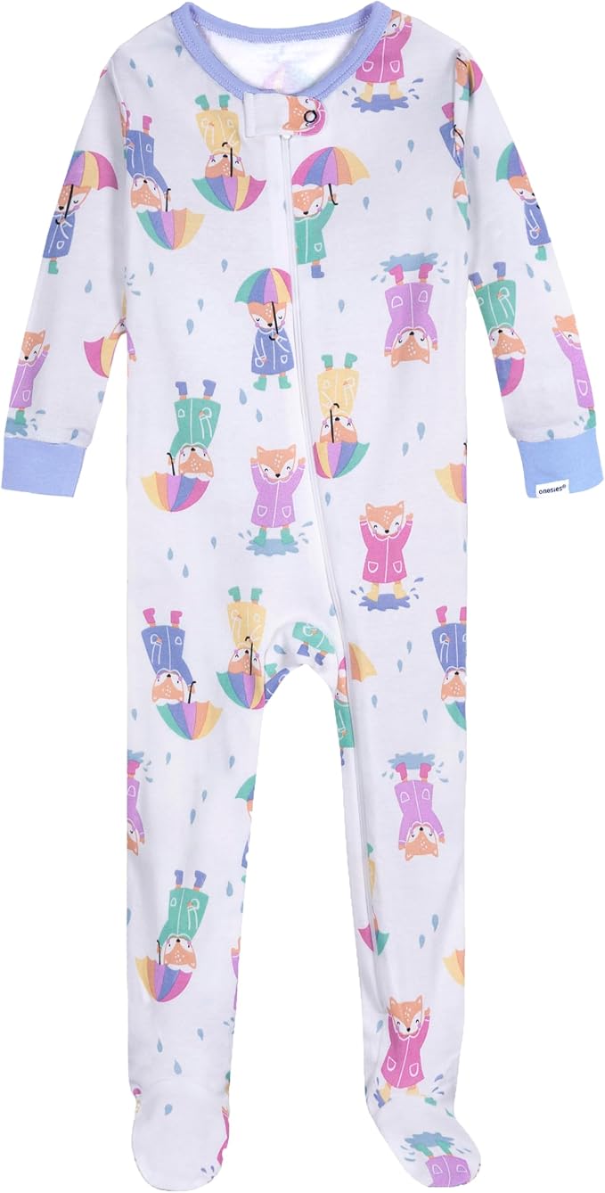 Onesies Brand Baby Girls 4-Pack Footed Pajamas - Image 5