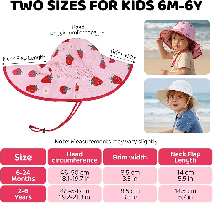 Baby Sun Hat with Neck Flap UPF 50+ - Image 6