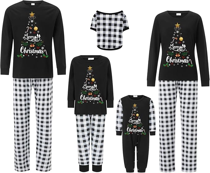 Awoscut Family Christmas Pajamas Matching Pajamas for Family, Xmas PJs Sets Holiday Sleepwear