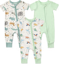 Aablexema Baby Short Sleeve Footless Pjs Zipper Romper 3-Pack | Soft Breathable by Aablexema