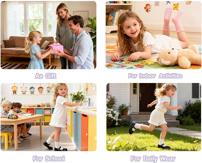 Baby Toddler Essentials Non-Slip Crew Socks - Image 5