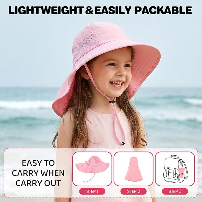 Baby Sun Hat with Neck Flap UPF 50+ - Image 5