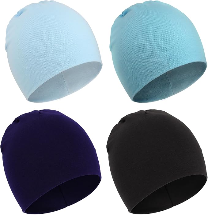 DRESHOW BQUBO 4 Pieces Baby Beanie Newborn Toddler Soft Cute Knit Hat Hospital by DRESHOW