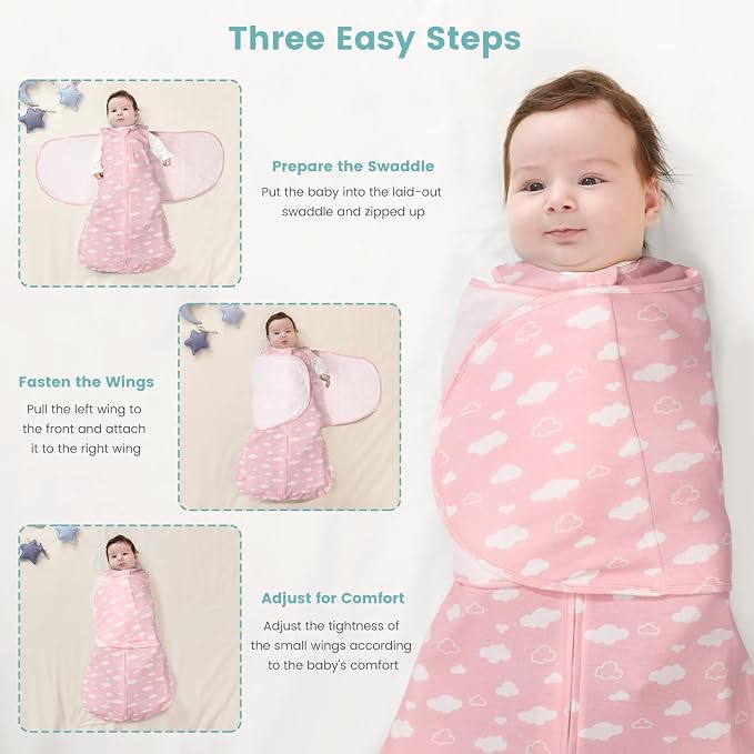 Baby Swaddle Sleep Sack, 1.0 Tog New-Parent-Friendly Swaddle | 6-12 Months Baby - Image 4