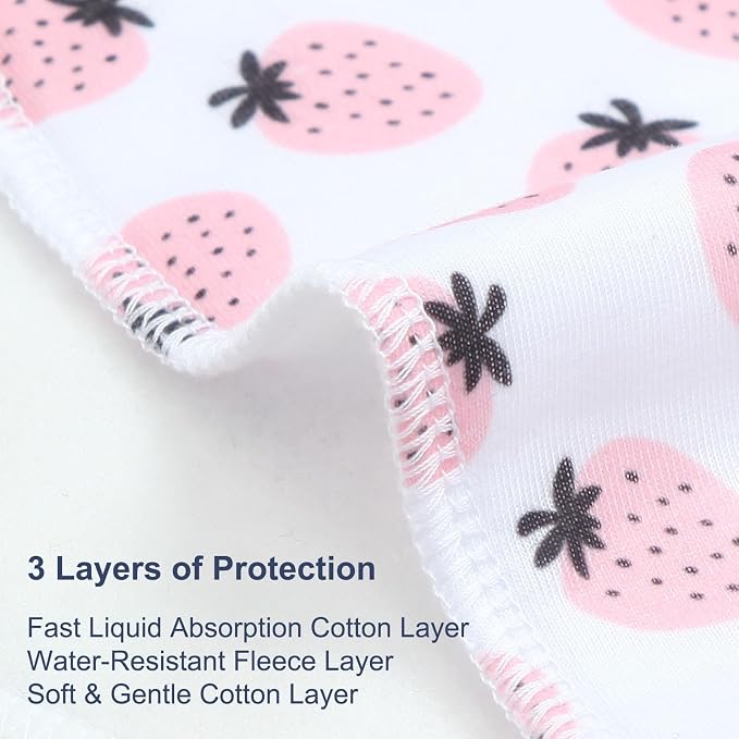Baby Burp Cloths &Baby B.ibs 2-in-1 Design 3 Layers Thicken Cotton Absorbent - Image 3