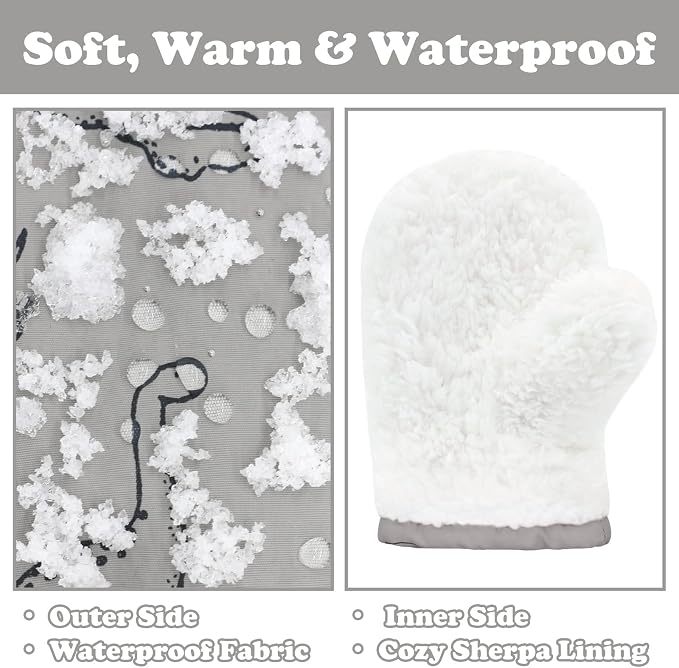 Sarfel Toddler Mittens Waterproof Toddler Gloves Baby Winter Mittens Toddler - Image 5