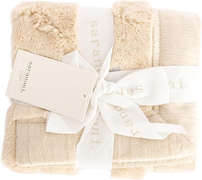 Saranoni Luxury Kids Blanket Plush Soft Teen Comfort Ivory 40x60 | Ultra-soft by SaranoniLuxuryBlankets