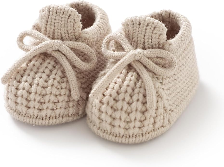 Baby Booties Newborn Baby First Shoes | Cozy Warm Knit Soft Booties by DovFanny