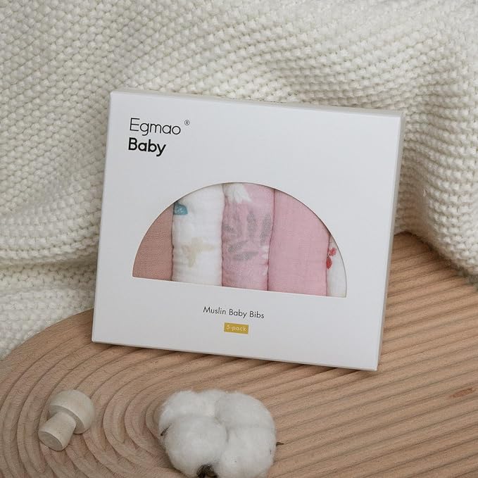 Muslin Baby Bibs for Drooling and Teething, Bibs for Boys Girls | Soft Cotton - Image 5
