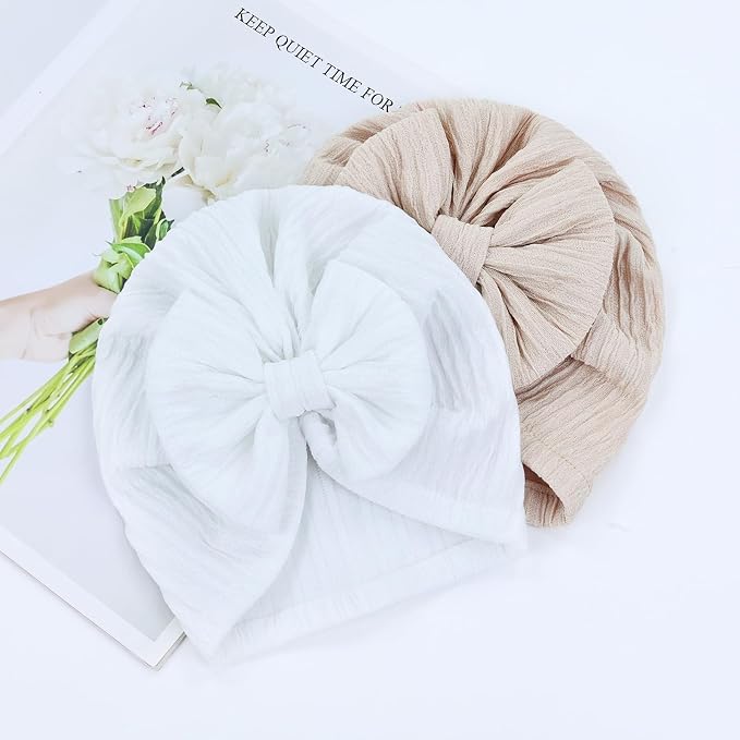 Cinaci 4 Pieces Baby Girls Turban Hats - Image 8