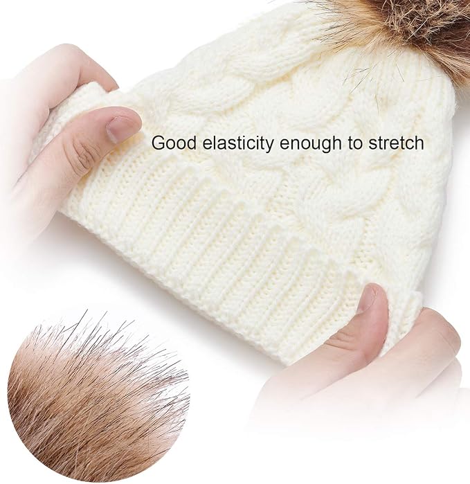DANMY Baby Beanie Hat, Infant Newborn Toddler Winter Warm Knit Cap - Image 3