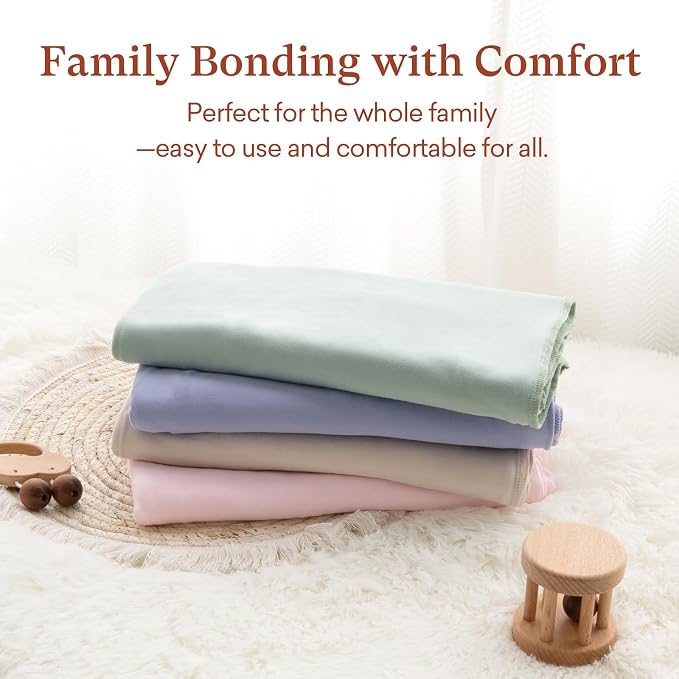 4-Pack Stretchy Swaddle Blankets, 47x47 Baby Receiving Blankets | Soft - Image 8