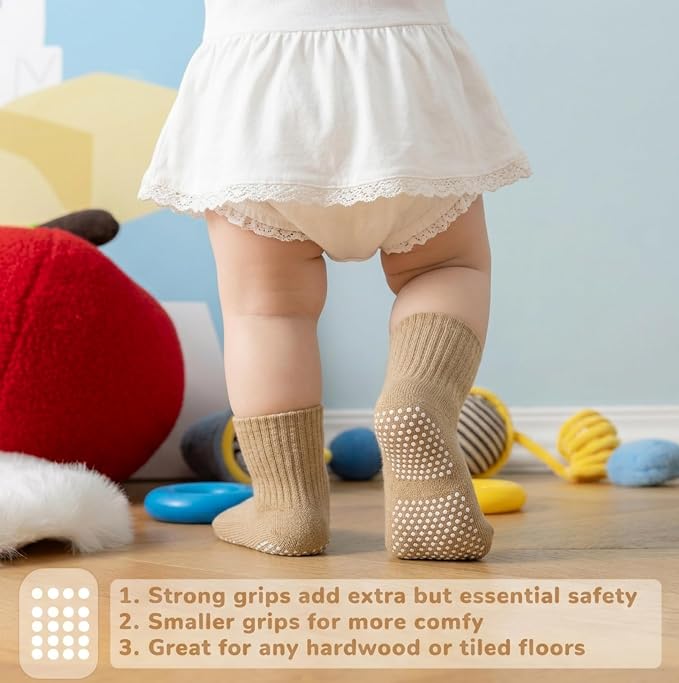 Toddler Grip Socks Non Slip Crew Socks Socks - Image 4