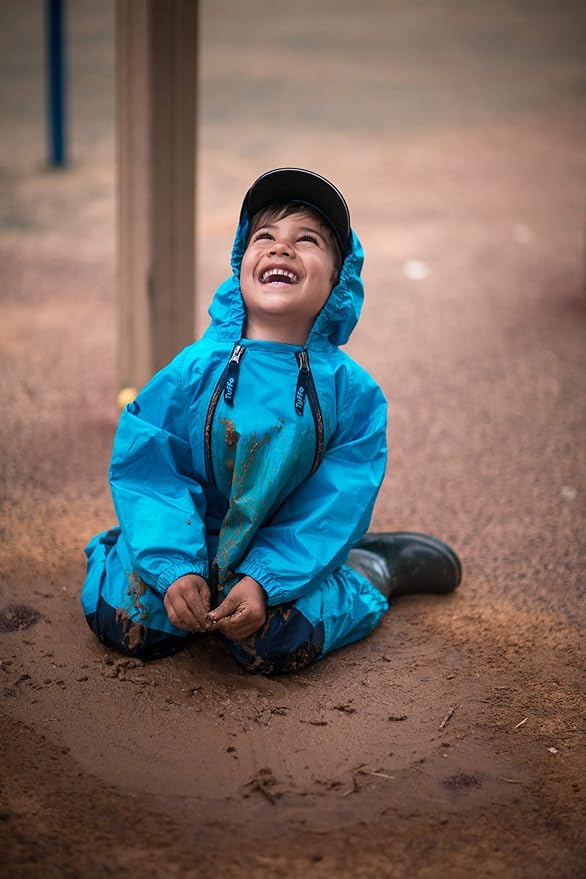 Tuffo Muddy Buddy Kids Waterproof Rain Suit One-Piece Coverall, Dual Zippers - Image 6