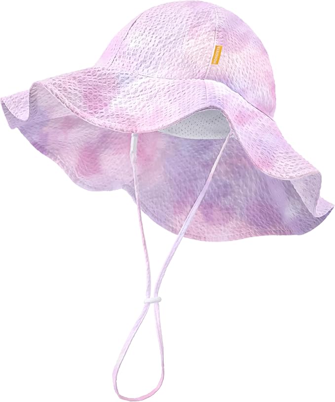 HONGTEYA Baby Sun Hat Wide Brim Adjustable Toddler Beach Bucket Hat | Soft by HONGTEYA