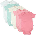 HonestBaby baby-girls 5-pack Short Sleeve Bodysuits One-piece 100% Organic by HonestBaby
