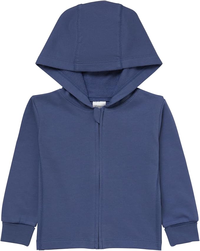 Hanes Baby Pure Comfort French Terry Hoodie, Infant Full-zip Hooded Jacket by Hanes