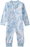 Butterblu Shadow Sleep & Play 100% Cotton Footless Two Way Zip Front PJs by Butterblu