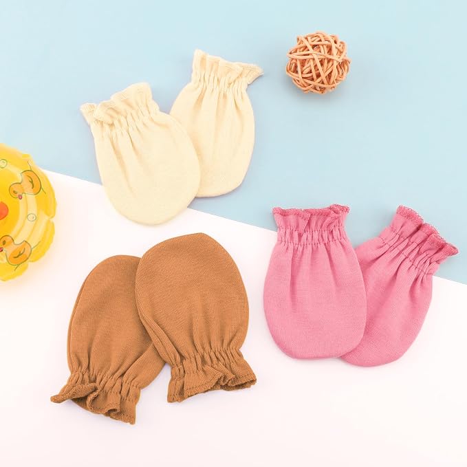 BQUBO 12 Pairs Baby Mittens Newborn Infant Mittens No Scratch Cotton Elastic - Image 4