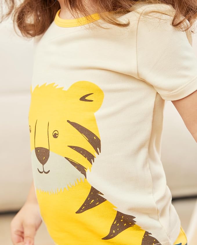 babee Reshinee Bamboo Viscose Toddler Boys Pajamas Set, Short Sleeve Kids - Image 7