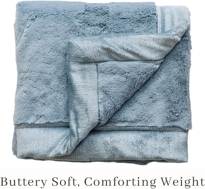 Saranoni Luxury Receiving Blanket Plush Soft Baby Blanket Slate 40x30 | - Image 2
