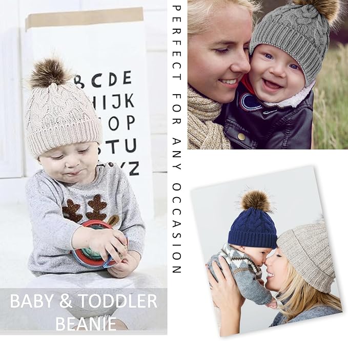 DANMY Baby Beanie Hat, Infant Newborn Toddler Winter Warm Knit Cap - Image 6