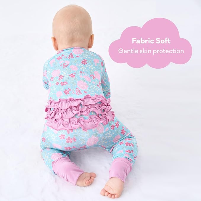pureborn Baby Sleeper Viscose from Bamboo Zipper Footies 0-24 Months - Image 2