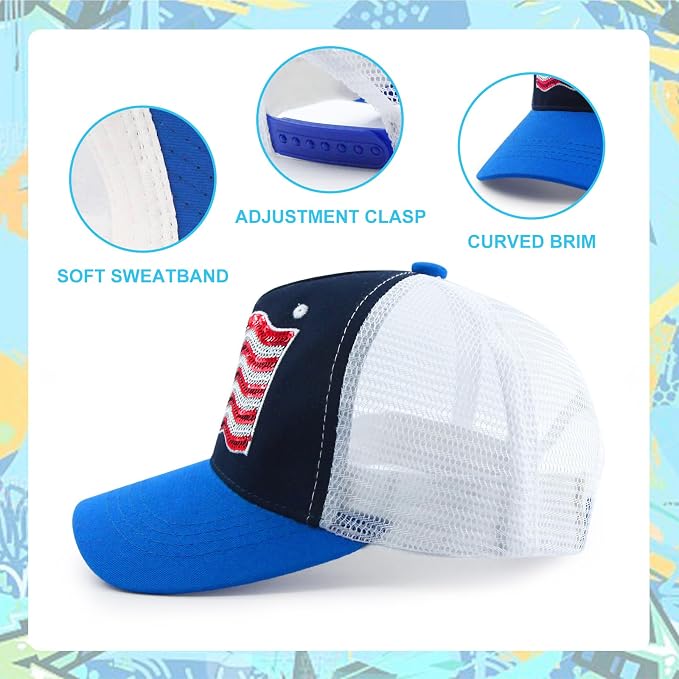 Mesh Toddler Baseball Cap, Adjustable Breathable Sun Hat - Image 2