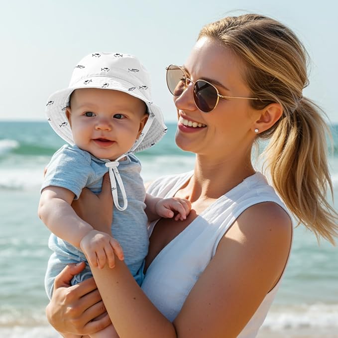 Durio UPF 50+ Baby Sun Hat Wide Brim Toddler Bucket Hats - Image 7