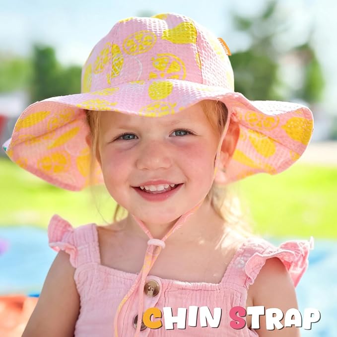 HONGTEYA Baby Sun Hat Wide Brim Adjustable Toddler Beach Bucket Hat | Soft - Image 4