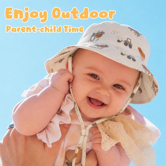 Muslin Baby Sun Hat Sun Protection Baby Toddler Bucket Hats - Image 3