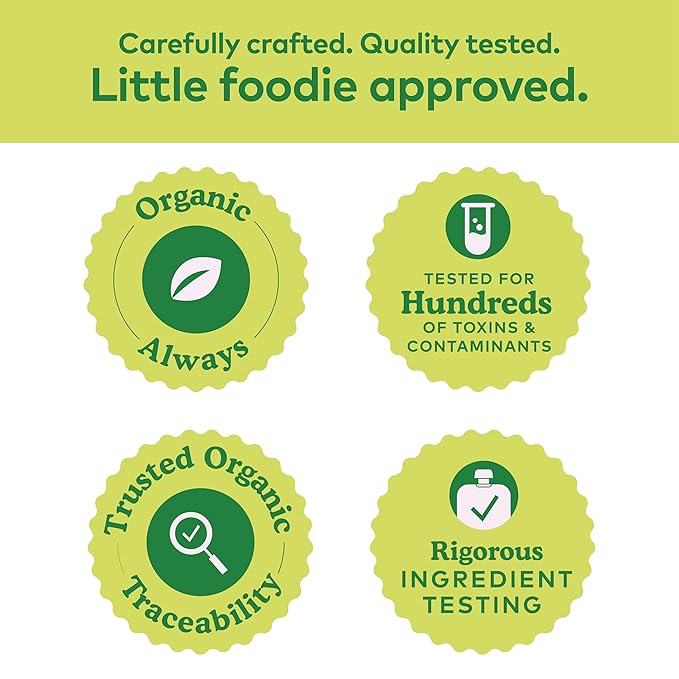 Plum Organics Mighty Morning Organic Toddler Food - Banana, Kiwi, Spinach, Greek Yogurt, and Barley - 4 oz Pouch (Pack of 6) - Organic Fruit and Vegetable Toddler Food Pouch