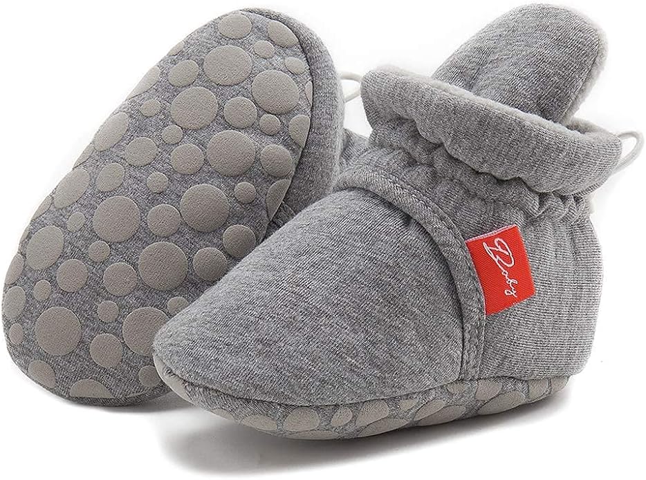 Sawimlgy Newborn Infant Baby Girl Boy Cotton Booties Stay On Sock Slippers Soft - Image 4
