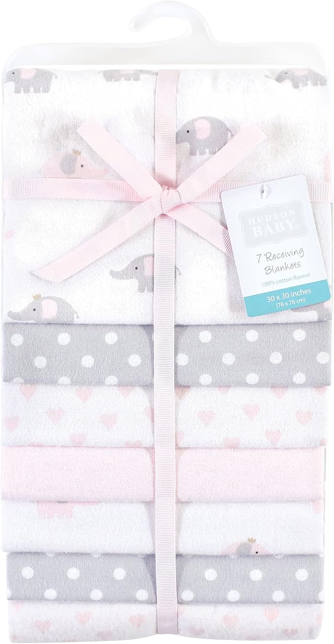 Hudson Baby Unisex Baby Cotton Flannel Receiving Blankets Bundle, One Size - Image 2