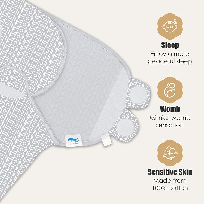 SWEET DOLPHIN 3-Pack Baby Swaddle Sleep Sacks - Image 5